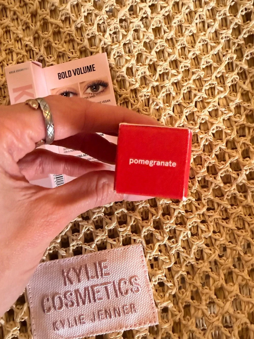 Kylie Cosmetics Pink, Red and Beige Beauty Trio with Branded Patch